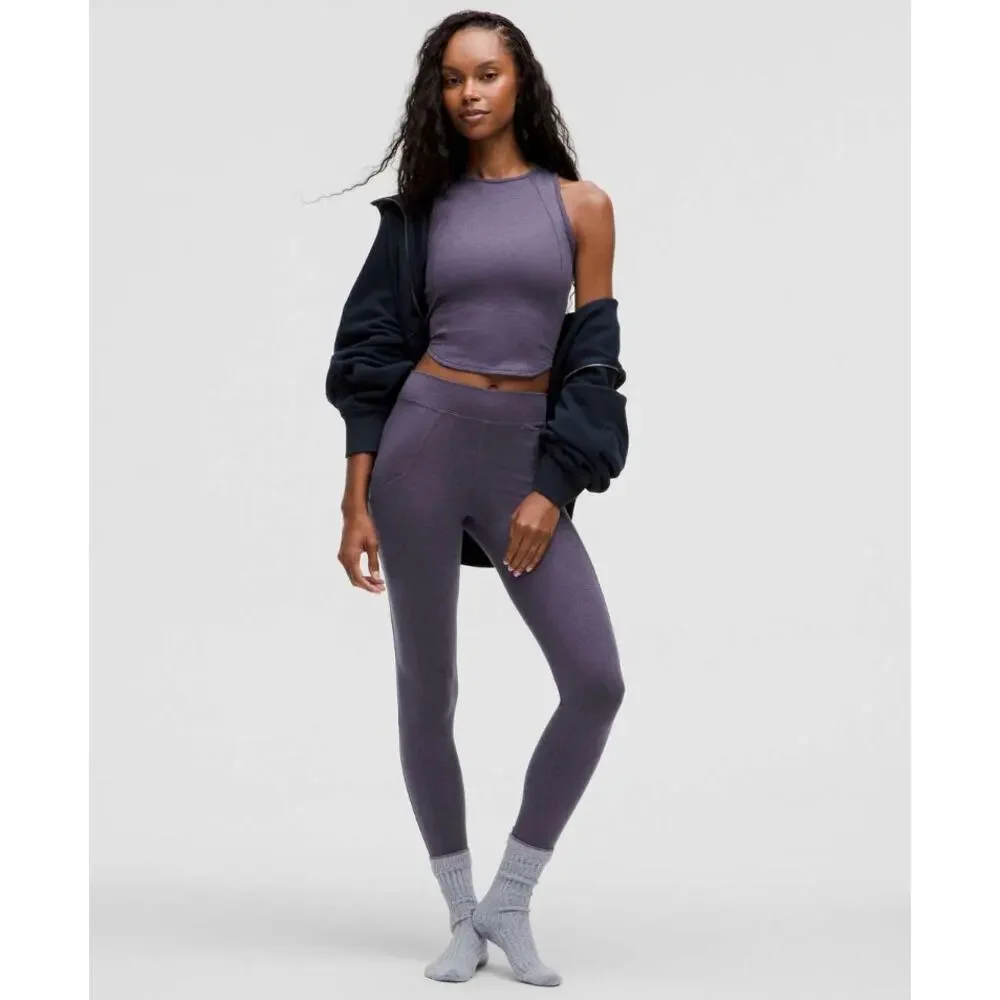 Lululemon Soft Sueded High-Rise Tight 25" Nightfall / Nightfall Size 6 - Picture 1 of 8